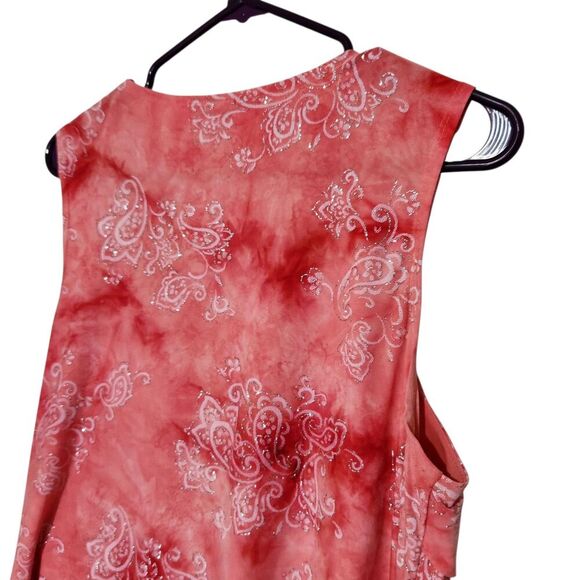 Cato Sleeveless Top For Women Size XL Pink Layered Sparkling Details - Picture 6 of 12